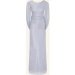 Hellblaue Kurzärmelige Vera Mont Mini Kurze Abendkleider mit Glitzer mit Reißverschluss aus Polyester für Damen Größe L für den für den Winter 