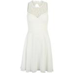 Weiße Elegante Ärmellose Vera Mont Abendkleider rückenfrei aus Chiffon für Damen Größe M zur Hochzeit 