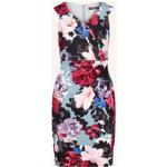 Reduzierte Rosa Blumenmuster Ärmellose Vera Mont V-Ausschnitt Cocktailkleider mit Reißverschluss aus Polyester für Damen Größe M 
