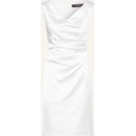 Weiße Vera Mont V-Ausschnitt Cocktailkleider mit Reißverschluss aus Satin für Damen Größe M für den für den Winter 