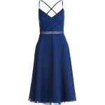 Blaue Vera Mont V-Ausschnitt Chiffon-Abendkleider aus Chiffon für Damen Größe XS 
