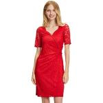 Reduzierte Rote Halblangärmelige Vera Mont V-Ausschnitt Festliche Kleider mit Reißverschluss enganliegend für Damen Größe S 