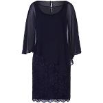 Blaue Halblangärmelige Vera Mont Chiffon-Abendkleider aus Chiffon für Damen Größe XXL 