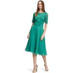 Reduzierte Grüne Halblangärmelige Vera Mont Chiffon-Abendkleider aus Chiffon für Damen Größe XL 
