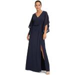 Dunkelblaue Elegante Vera Mont V-Ausschnitt Chiffon-Abendkleider aus Jersey für Damen Größe M 