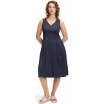 Reduzierte Blaue Ärmellose Vera Mont V-Ausschnitt Sommerkleider für Damen Größe L für den für den Sommer 