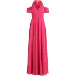Reduzierte Pinke Elegante Ärmellose Vera Mont V-Ausschnitt Chiffon-Abendkleider mit Reißverschluss aus Chiffon für Damen 