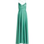 Reduzierte Grüne Elegante Ärmellose Vera Mont Wasserfall-Ausschnitt Spaghettiträger-Kleider mit Reißverschluss aus Satin für Damen Größe XXL 