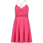 Reduzierte Pinke Bestickte Elegante Ärmellose Vera Mont Wasserfall-Ausschnitt Chiffon-Abendkleider mit Reißverschluss aus Chiffon für Damen Größe XXL 