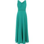 Reduzierte Grüne Unifarbene Elegante Ärmellose Vera Mont V-Ausschnitt Festliche Kleider aus Chiffon für Damen Größe M 