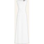 Weiße Ärmellose Vera Mont Damenjumpsuits & Damenoveralls mit Reißverschluss aus Polyester Größe M 