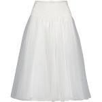Offwhitefarbene Elegante Vera Mont Midi Festliche Röcke mit Reißverschluss aus Tüll für Damen Größe XS 