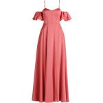 Pinke Elegante Vera Mont Maxi Schulterfreie Lange Abendkleider mit Reißverschluss aus Satin für Damen Übergrößen 