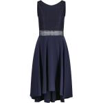 Blaue Vera Mont Midi Abendkleider A-Linie mit Reißverschluss aus Spitze für Damen Größe XXL 