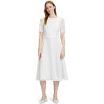 Reduzierte Offwhitefarbene Unifarbene Halblangärmelige Vera Mont Chiffon-Abendkleider aus Chiffon für Damen Größe XL 