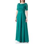 Reduzierte Halblangärmelige Vera Mont Maxi Rundhals-Ausschnitt Lange Abendkleider mit Reißverschluss für Damen Größe XL 