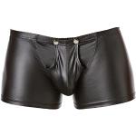 Verano Latex ähnliche Herren Shorts - Vinyl Wetlook Shorts mit Verschluss, Schwarz, XL