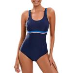 Marineblaue Damenschwimmanzüge & Damensportbadeanzüge gepolstert mit Racerback Größe M 1-teilig 