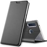 Schwarze Samsung Galaxy A9 Hüllen 2018 Art: Flip Cases mit Bildern aus Glattleder für Herren 