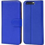 Verco P10 Hülle, Handyhülle für Huawei P10 Tasche PU Leder Flip Case Brieftasche - Blau