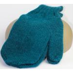 Himmelblaue Nachhaltige Damenfäustlinge & Damenfausthandschuhe aus Alpaka-Wolle 