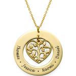 Goldene Familienketten aus Silber personalisiert für Damen zum Jubiläum 