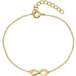 Goldene UNIQUE Infinity Armbänder & Unendlich Armbänder vergoldet für Damen 