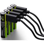 VERICO LoopEnergy Wiederaufladbare USB-C Batterie AAA 1,5V 900mWh (600mAh) Li-Ion, Schnellladung via USB-C Anschluss in ca. 2 Stunden (4X AAA)