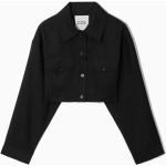 Schwarze Oversize COS Nachhaltige Hemdjacken für Damen Größe XXS 