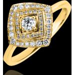 Reduzierte Art Deco Edenly Diamantringe aus Gelbgold 18 Karat mit Diamant 
