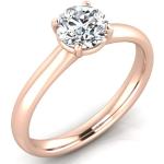 Goldene ASF Trauringe Ringe mit Herz mit Diamant 