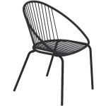 Reduzierte Schwarze Gartenstühle Metall aus Polyrattan wetterfest Breite 50-100cm, Höhe 50-100cm, Tiefe 50-100cm 