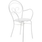 Reduzierte Weiße Gartenstühle Metall aus Polyrattan wetterfest Breite 50-100cm, Höhe 50-100cm, Tiefe 0-50cm 