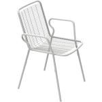 Reduzierte Weiße Gartenstühle Metall matt aus Polyrattan wetterfest Breite 50-100cm, Höhe 50-100cm, Tiefe 50-100cm 