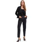 Schwarze Unifarbene Vero Moda V-Ausschnitt Baumwollblazer aus Jersey für Damen Größe XS 