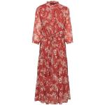 Reduzierte Rostrote Blumenmuster Casual Vero Moda Stehkragen Herbstkleider aus Polyester für Damen Größe XS 