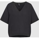 Schwarze Vero Moda V-Ausschnitt Blusentops aus Baumwolle für Damen Größe XS für den für den Sommer 