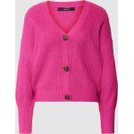 Pinke Unifarbene Vero Moda V-Ausschnitt Damencardigans & Damenstrickjacken aus Acryl Größe XS für den für den Herbst 