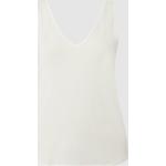 Reduzierte Weiße Vero Moda V-Ausschnitt V-Shirts aus Lyocell für Damen Größe XL 