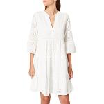 Weiße Vero Moda Mini V-Ausschnitt Tunika-Blusen für Damen Größe S für den für den Sommer 