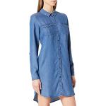 Reduzierte Blaue Vero Moda Shirtkleider aus Denim für Damen Größe L 