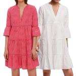 Weiße Vero Moda Mini Sommerkleider aus Baumwolle für Damen für den für den Sommer 