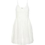 Reduzierte Weiße Ärmellose Vero Moda V-Ausschnitt Plisseekleider aus Spitze für Damen Größe XS 