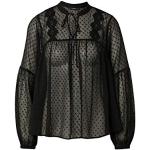 Schwarze Vero Moda V-Ausschnitt Tunika-Blusen für Damen Größe S 