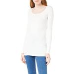 Reduzierte Weiße Langärmelige Vero Moda Basic U-Ausschnitt T-Shirts für Damen Größe XS 