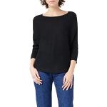 Reduzierte Schwarze Unifarbene 3/4-ärmelige Vero Moda Basic U-Ausschnitt Damensweatshirts aus Wolle Größe M 