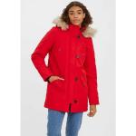 Rote Casual Vero Moda Stehkragen Winterjacken mit Reißverschluss aus Polyester für Damen Größe XS 