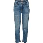 Reduzierte Blaue Vero Moda 5-Pocket Jeans für Kinder mit Reißverschluss aus Denim für Mädchen Größe 116 