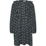 Reduzierte Schwarze Vero Moda Rundhals-Ausschnitt Kinderkleider mit Knopf aus Polyester für Mädchen Größe 164 