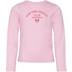 Reduzierte Pinke Unifarbene Langärmelige Vero Moda Rundhals-Ausschnitt Printed Shirts für Kinder & Druck-Shirts für Kinder aus Baumwolle für Mädchen Größe 146 